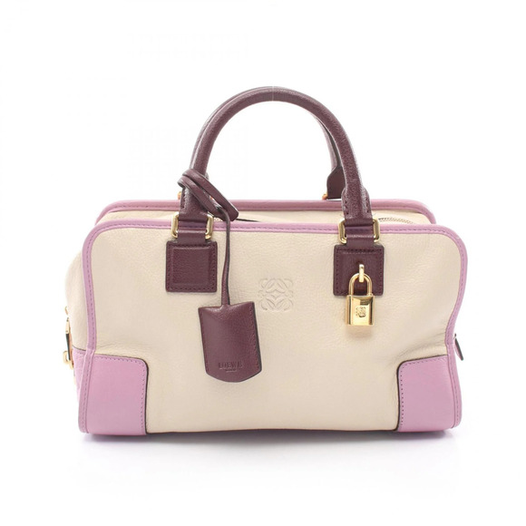 LOEWE Handbags - Loewe Amazona 28 Handbag, Leather, Women's, Ivory, Purple, Bordeaux